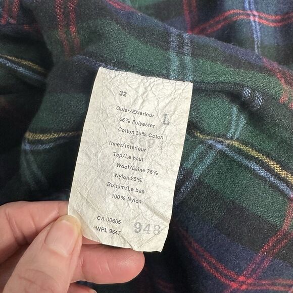 Eddie Bauer Mountain Parka Jacket Anorak Vintage Wool Plaid Lined Mens Size L - Picture 11 of 16